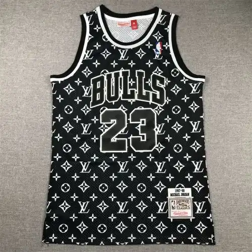 Bulls No. 23 Michael Jordan Joint Edition Retro Plaid Black