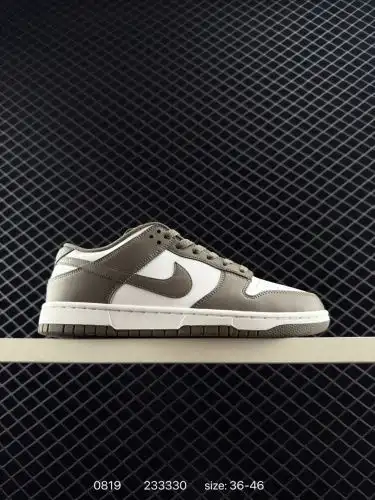 Nike Dunk Low "Dark Smoke Grey" Nike SB Low Top Black and Gray The overall shoe is made of
