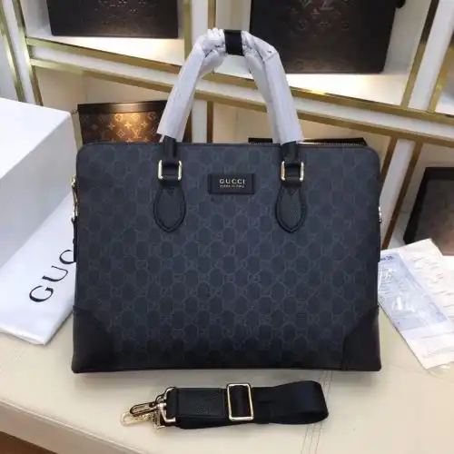 GUCCI briefcase, Guqi men's bag, Guqi crossbody bag, imported top-grade original leather, high-end d