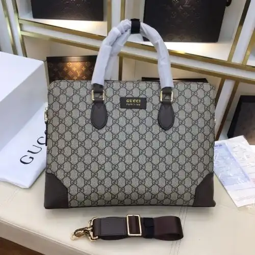 GUCCI briefcase, Guqi men's bag, Guqi crossbody bag, imported top-grade original leather, high-end d