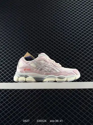 Asics Gel-NYC retro items white, blue and gray ASICS new thick-soled street sports and casual shoes 