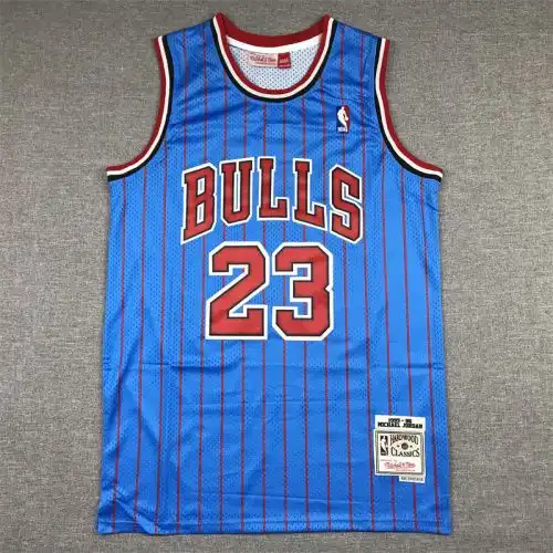 Bulls No. 23 Michael Jordan Retro Blue Stripes