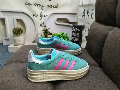 535D✅adidas Originals Gazelle INdoor Clover casual anti-slip wear-resistant low-top three-layer sole