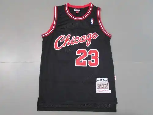 Bulls No. 23 Michael Jordan Chicago One-piece Retro Black