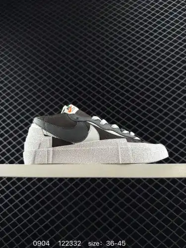 Sacai x Nike Blazer Mid classic versatile mid-top Trailblazer casual sports shoes, real sulfide alum