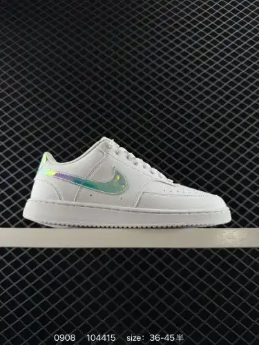 Nike Court Vision 1 Low Nike Low Top White, Blue and Yellow The shoe body uses white as the main col
