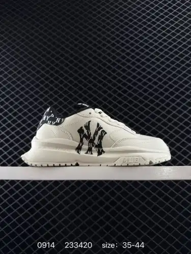 MLB Dad Shoes MLB Big Ball Chunky Retro Print Anti-slip Shoes Low-top Dad Shoes Same Model for Men a