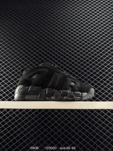 Nike Air More Uptempo Comfortable and versatile Low-top Retro Basketball Shoes Men and Women Black C