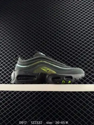 ✅Air Max /97 Ducks of a Feather Storm Full Palm Air Cushion Sneakers Spliced ​​Design Shoe Edge is d