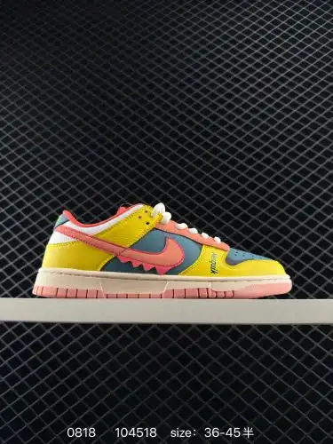 90 Nike NK Dunk Low Retro DIY low-top casual sports shoes Original head layer material The materials