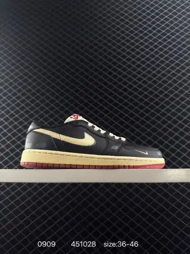 Nigel Sylvester x Air Jordan 1 Low OG "Nitro" Low Pick Low Pick Urine Stain 2.0 White and 
