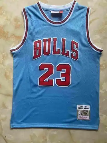 Bulls No. 23 Michael Jordan Retro Light Blue