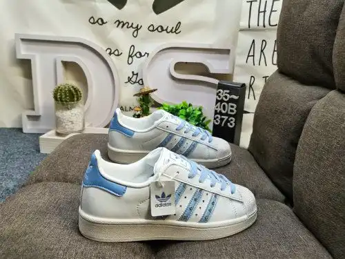 373D Adidas Clover Originals Superstar JR4506 Shell Head Classic versatile casual sports shoes High-