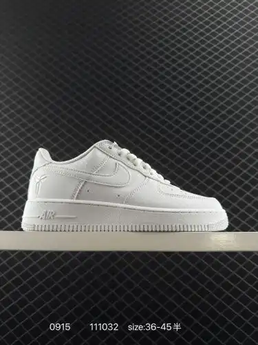 Company-level ✅Nike Air Force 1 Low Kobe Forever White The shoe body has detailed designs related to