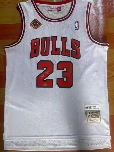 Bulls No. 23 Michael Jordan Signature Edition Retro White