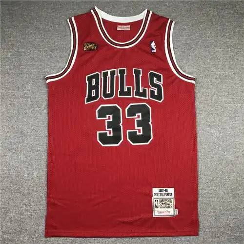 Bulls No. 33 Scottie Pippen Final Edition Retro Red