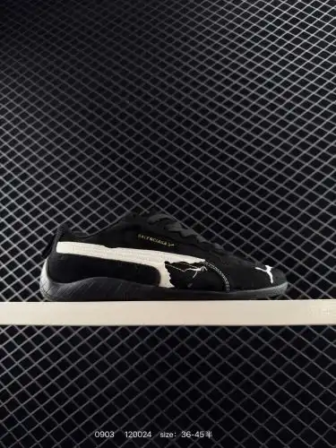 PUMA PUMA x Balenciaga Speedcat series Thin sole shoes Cowhide suede round toe worn low top lifestyl