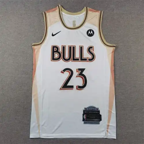 25 season Bulls No. 23 Michael Jordan City Edition White
