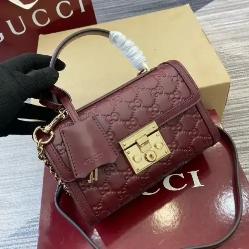GUCCI handbag, Gu Chen women's bag, Gu Chen crossbody bag, imported top-grade original leather, high