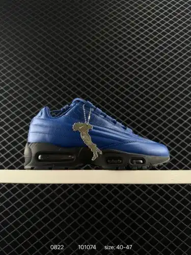 3 Supreme x Nike Air Max Lux Trendy Comfort Leather Low-top Running Shoes Men's Blue Size: As shown 