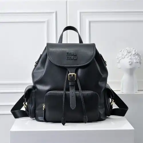 MiuMiu double shoulder bag, women's bag, lace-up crossbody bag, imported original cowhide, high-end 