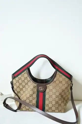 GUCCI tote bag, Gu Chen women's bag, Gu Chen crossbody bag, uses imported top-grade original leather