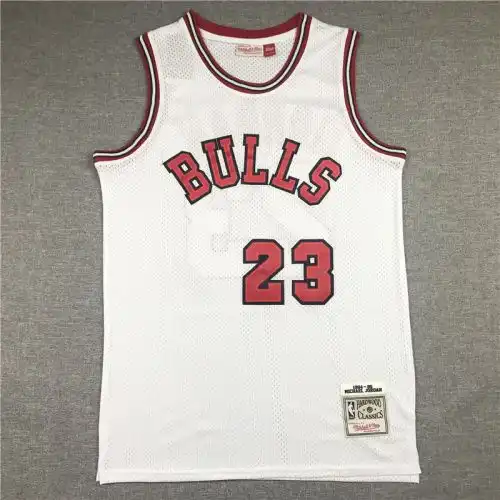 Bulls No. 23 Michael Jordan Rookie Edition Retro White