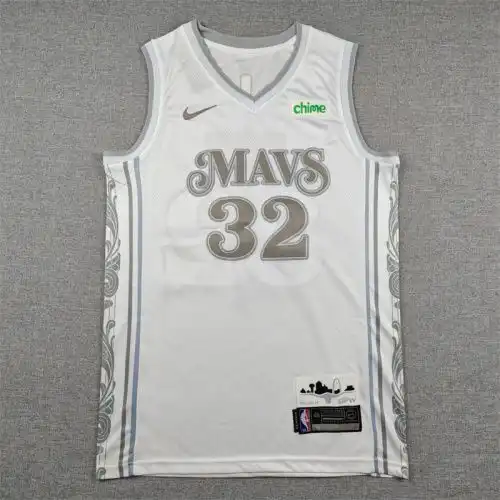 25th season Mavericks No. 32 Flag City version white