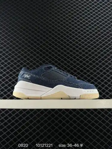 True label✅ Who Decides War x Nike Jordan FLIGHT COURT ATE with anti-slip and wear-resistant low-top