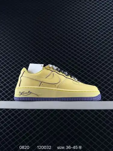 Nike Air Force 1 Low 07 Kobe Bryant Yellow and blue hemp rope full of stars Original last original c