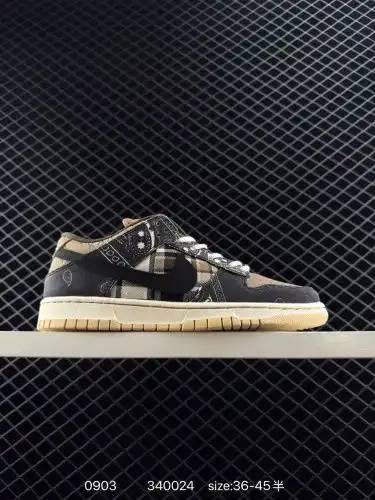 Travis Scott x NK SB Dunk Low TS co-branded limited edition board shoes CT5053-001 Cashew flower Cei