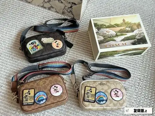 Coach camera bags, women's bags, coupon crossbody bags, imported original cowhide, high-end quality,
