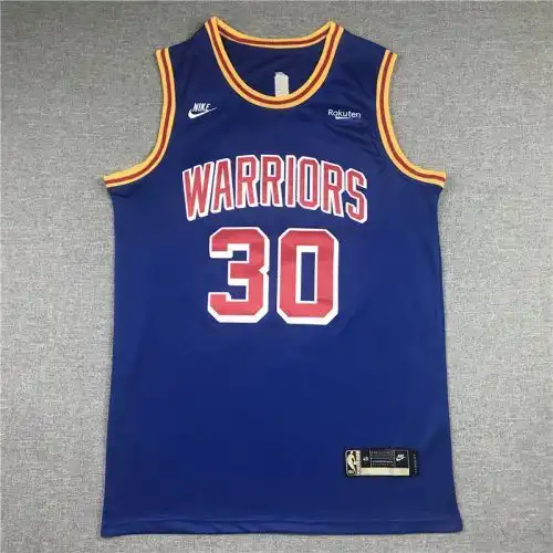 22 season Warriors No. 30 Stephen Curry Anniversary Blue