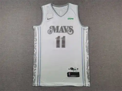 25th season Mavericks No. 11 Kyrie Irving City Edition White