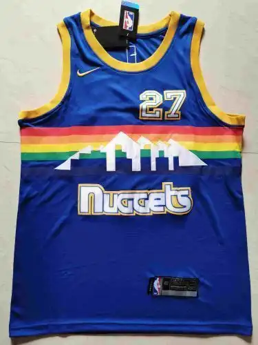 Nuggets No. 27 Jamal Murray Snow Mountain Version Blue