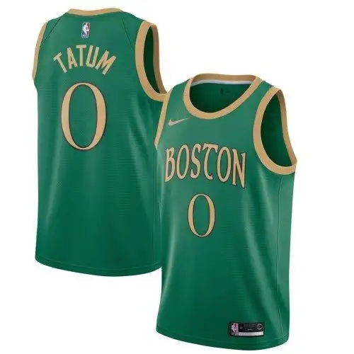 20 season Celtics No. 0 Jason Tatum City version of Green Gold