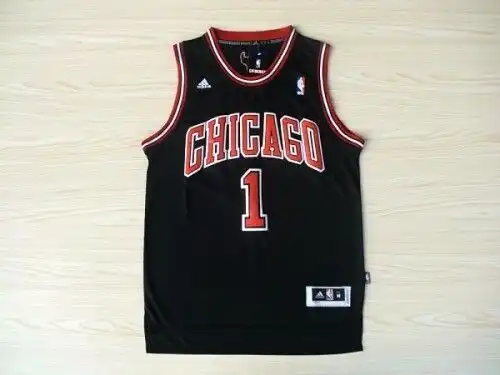 Bulls No. 1 Derek Rose Black