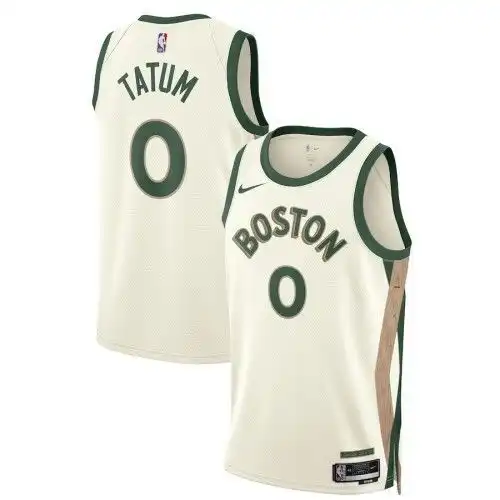 24 season Celtics No. 0 Jason Tatum City version beige