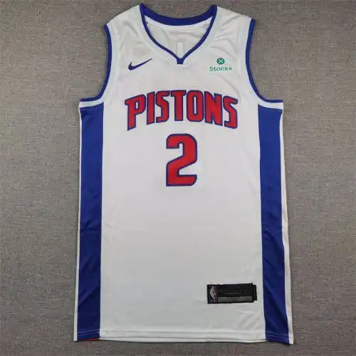 Pistons No. 2 Cade Cunningham White