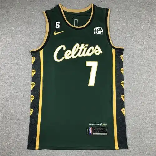 23 season Celtics No. 7 Jaylen Brown City version of Green Gold