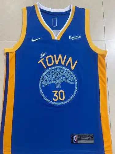 Warriors No. 30 Curry Blue and White