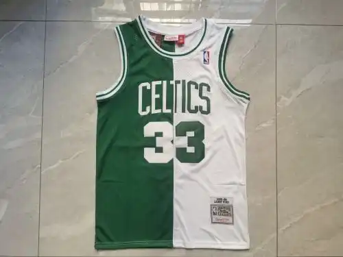 Celtics No. 33 Larry Bird Green and White