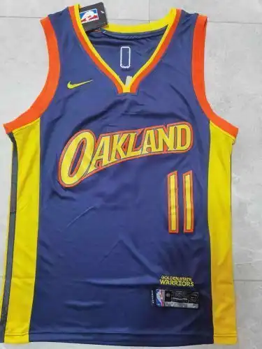 21 season Warriors No. 11 Klay Thompson Deep Blue
