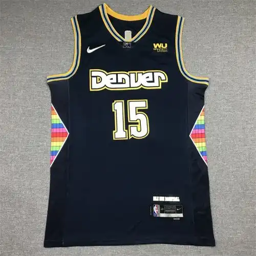 22 season Nuggets No. 15 Nikola Jokic City version Deep Blue