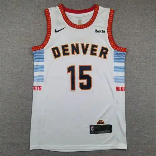 23 season Nuggets No. 15 Nikola Jokic City version white