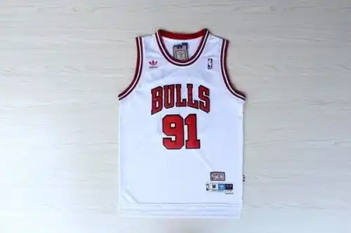 Bulls No. 91 Dennis Rodman White