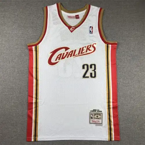 Cavaliers No. 23 LeBron James Retro White