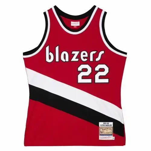 Trail Blazers No. 22 Clyde Drexler Retro Red