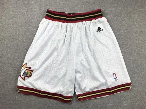 76ers white mesh ball pants