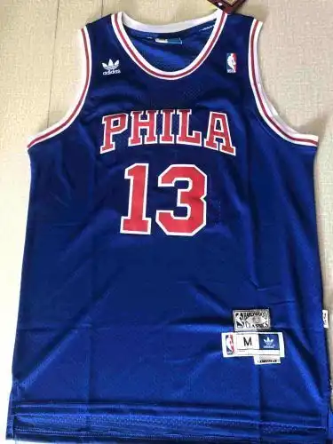 76ers No. 13 Chamberlain Retro Blue
